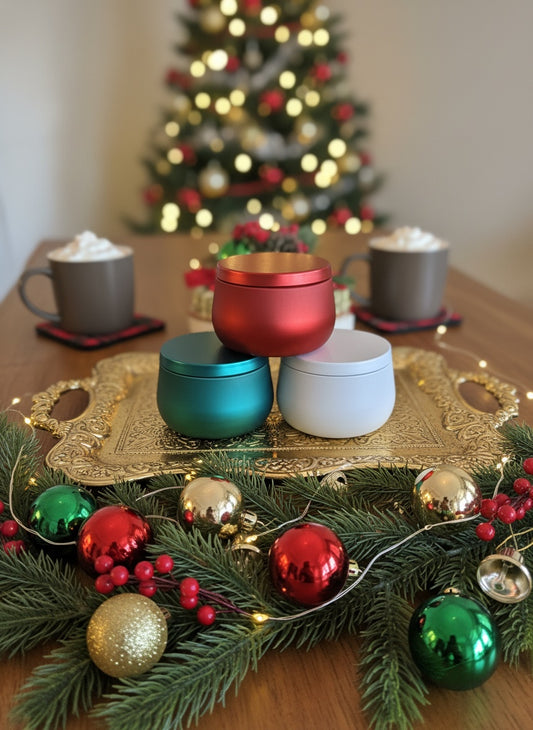 5.5oz Christmas Bauble Beeswax Candle