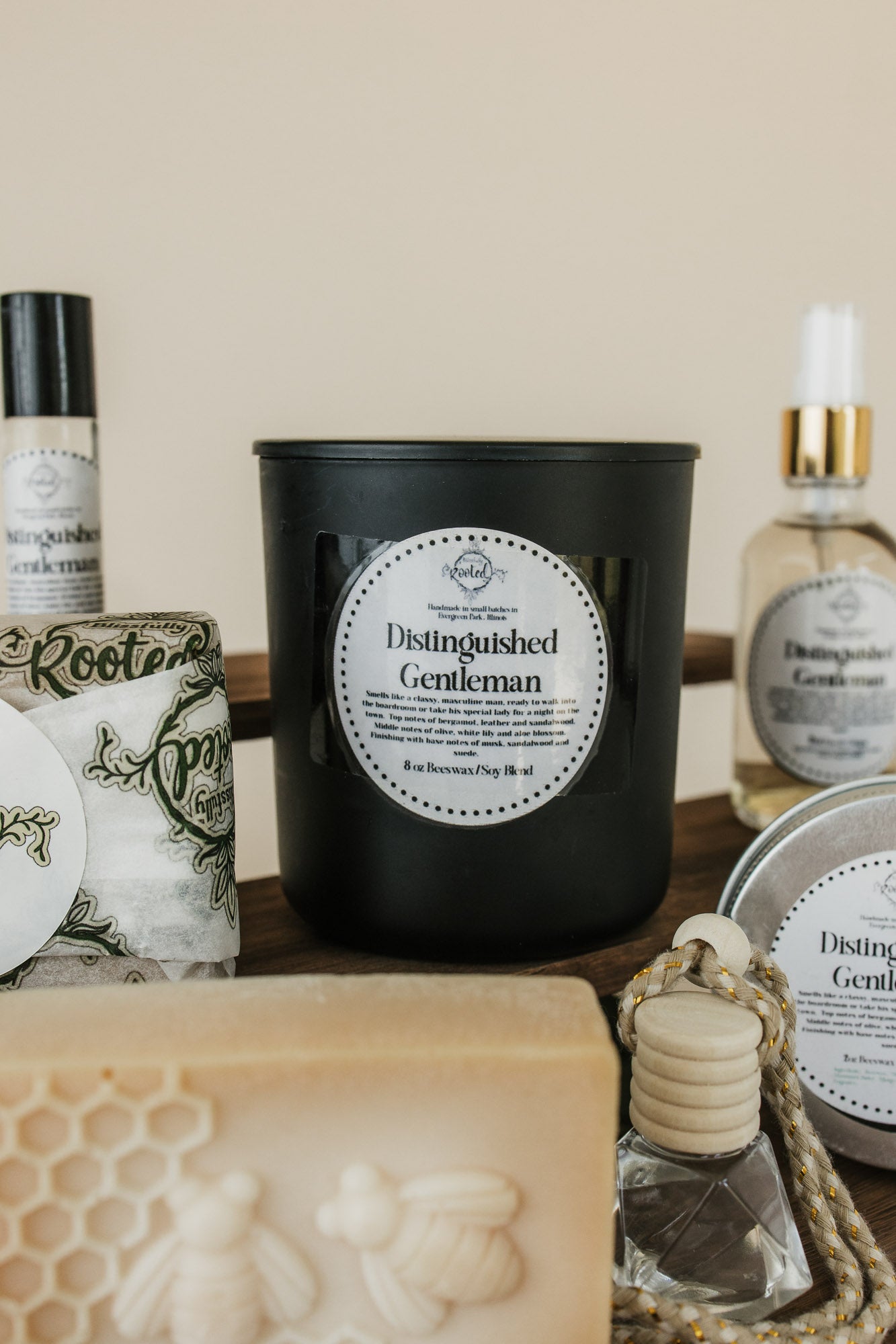 9oz Distinguished Gentleman Beeswax Candle