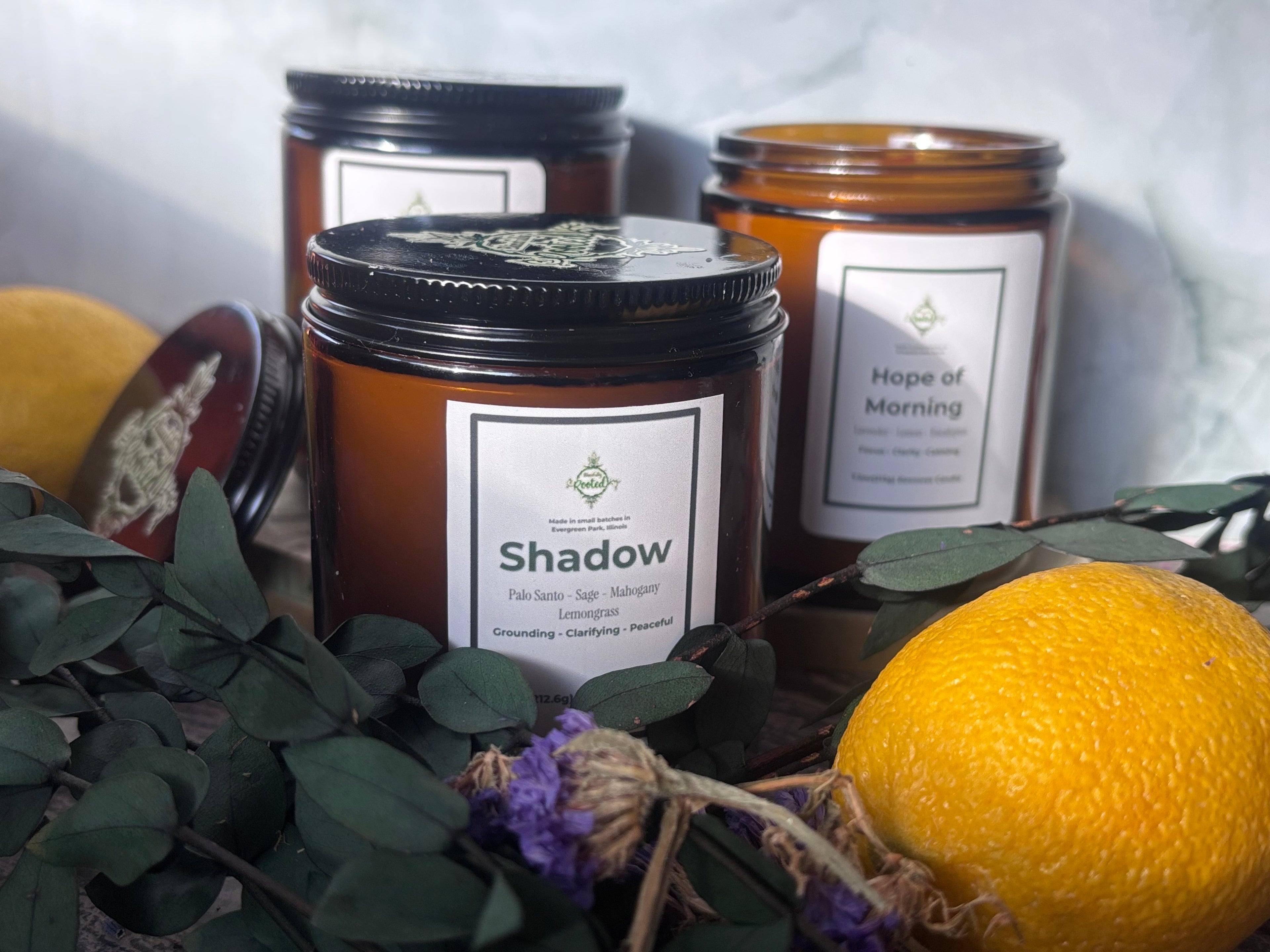 Shadow Beeswax Candle for Grounding & Nervous System Calm