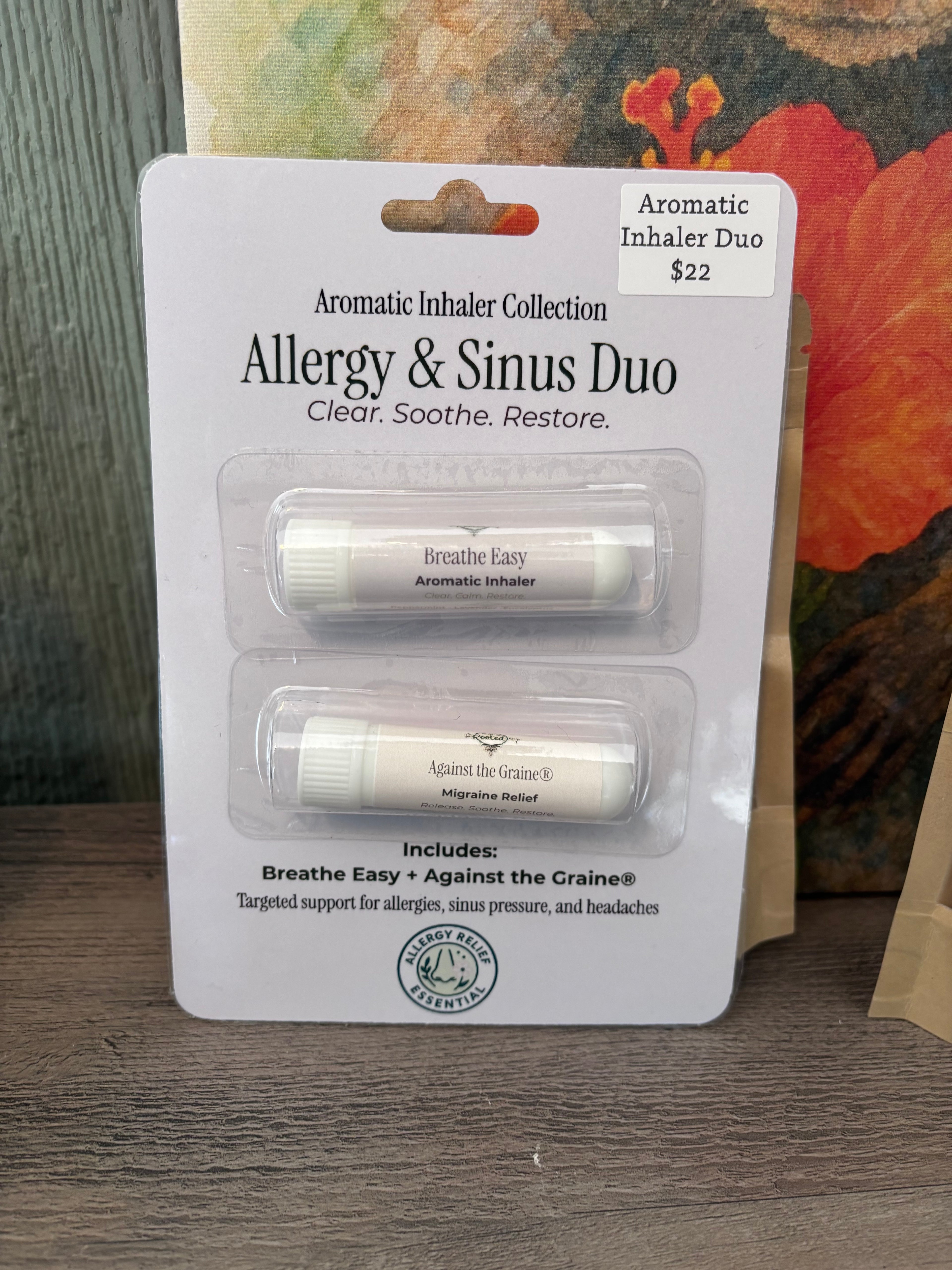 Allergy & Sinus Duo | Ravensara Inhaler + Sinus Roller | Hormone Safe Bundle