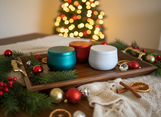 5.5oz Christmas Bauble Beeswax Candle