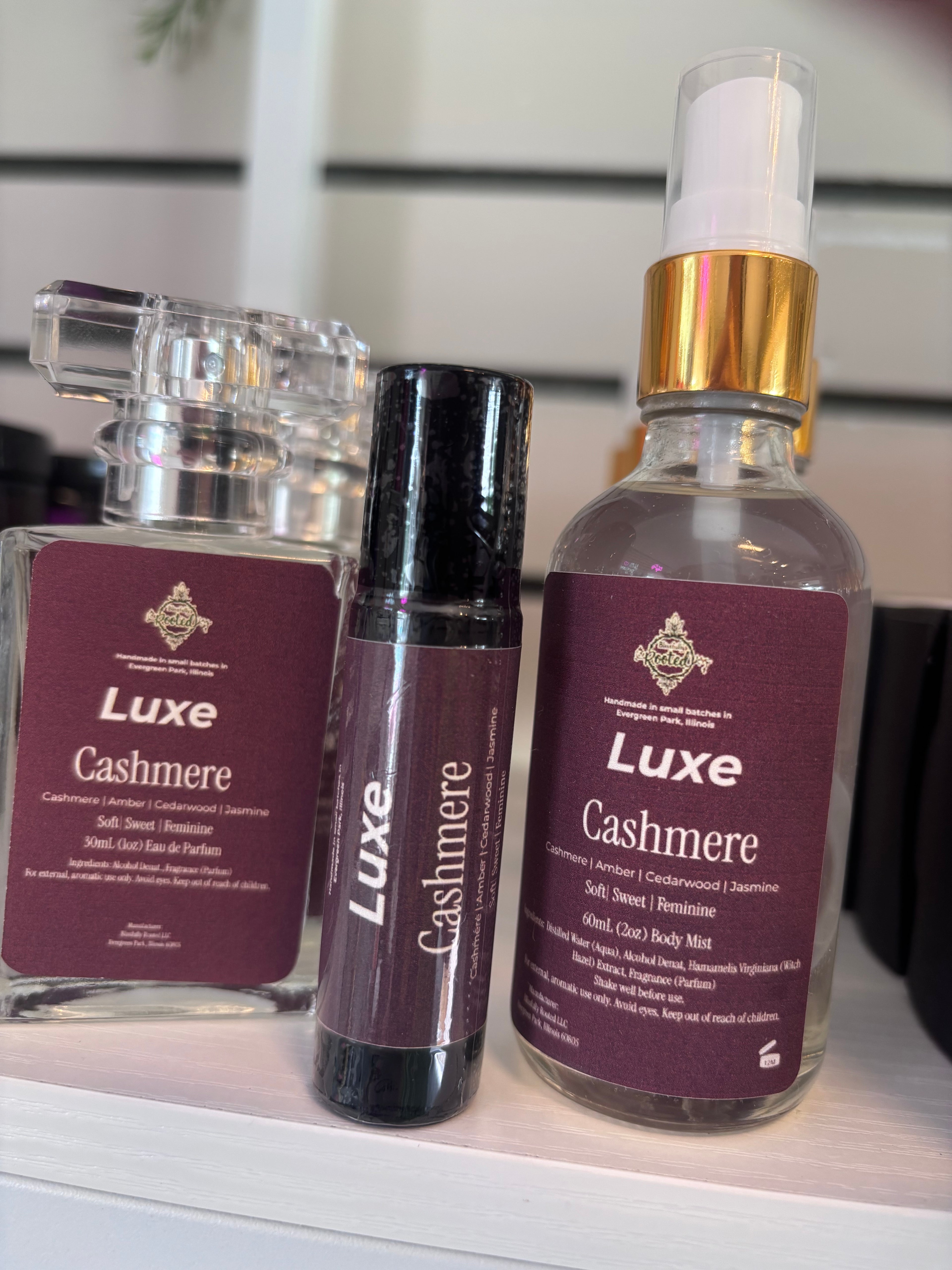 Luxe Cashmere - Aromatic Oil Roller - 10mL - Cashmere, Amber, Cedarwood