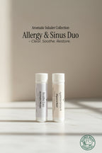 Allergy & Sinus Duo aromatic nasal inhalers with Breathe Easy and Against the Graine by Blissfully Rooted