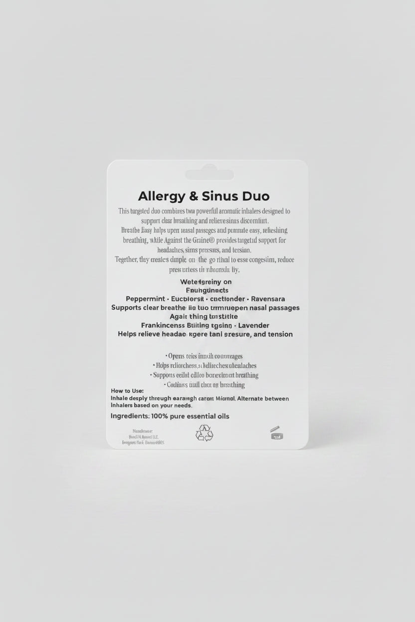 Allergy & Sinus Duo aromatic nasal inhalers with Breathe Easy and Against the Graine by Blissfully Rooted - image 2
