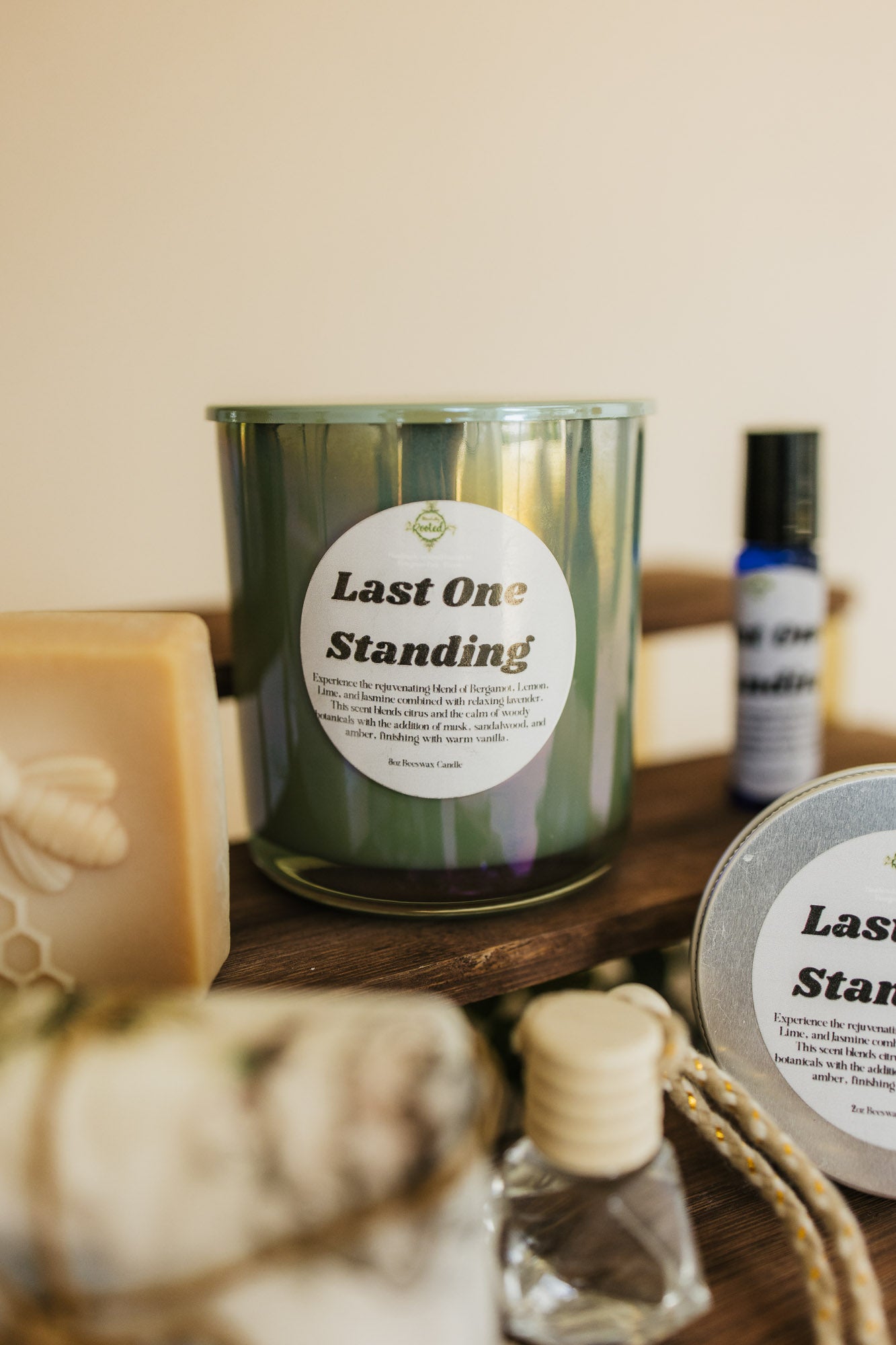 Last One Standing Beeswax Candle – Bold Masculine Blend, Long-Lasting, Stress Relief & Clarity