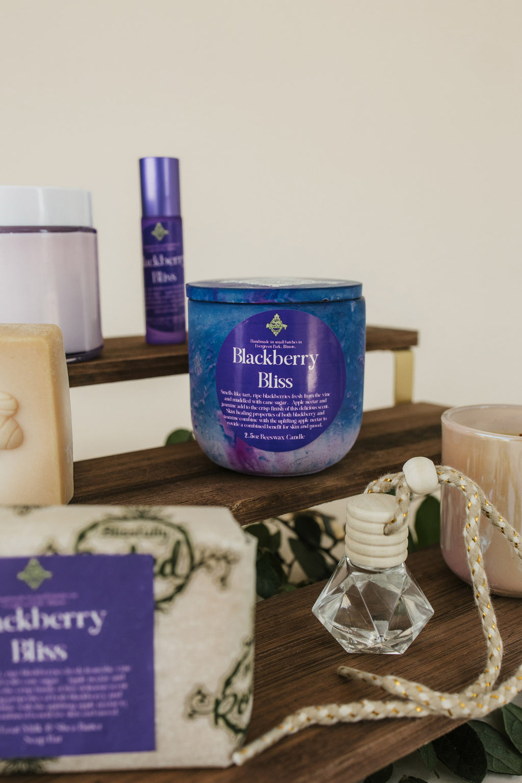 9oz BlackBerry Bliss Beeswax Candle