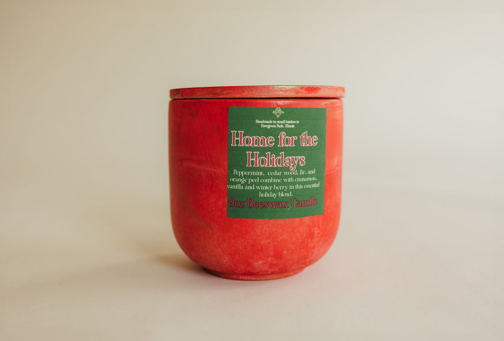 Home for the Holidays Beeswax Candle