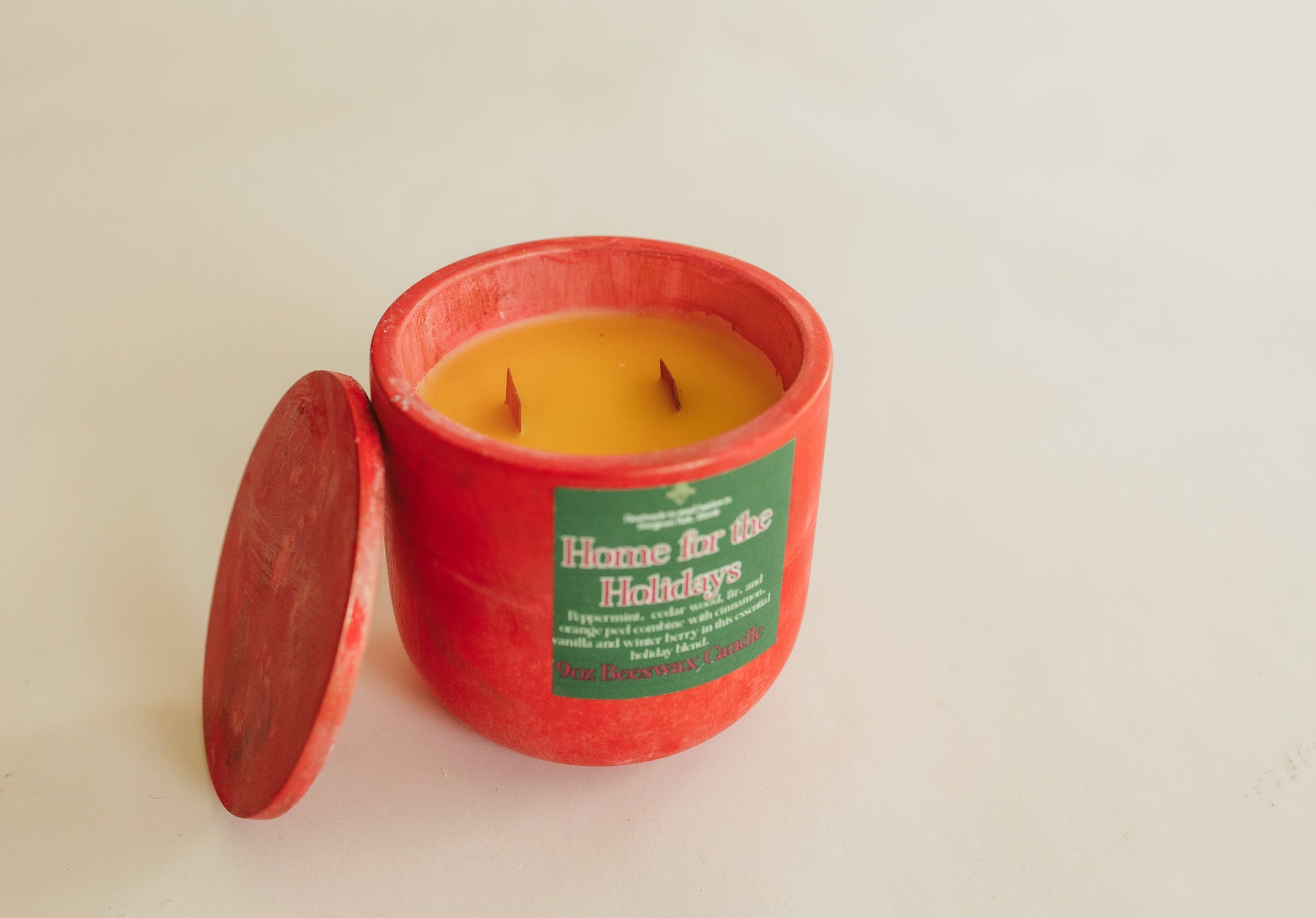 Home for the Holidays Beeswax Candle