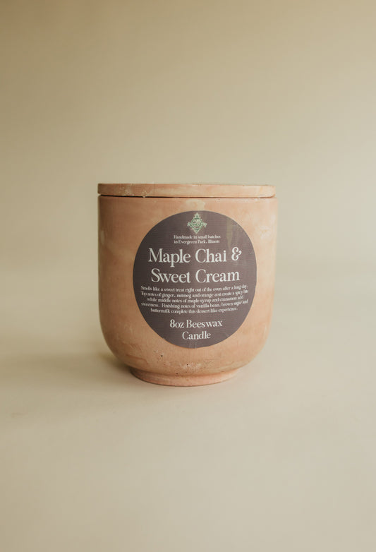 Maple Chai & Sweet Cream 9oz Beeswax Candle
