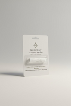 Breathe Easy aromatic inhaler in a blister packaging on a neutral surface