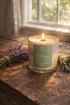 Pure Enchantment - Beeswax Candle - 7.5oz - Lavender, Sage, Beeswax