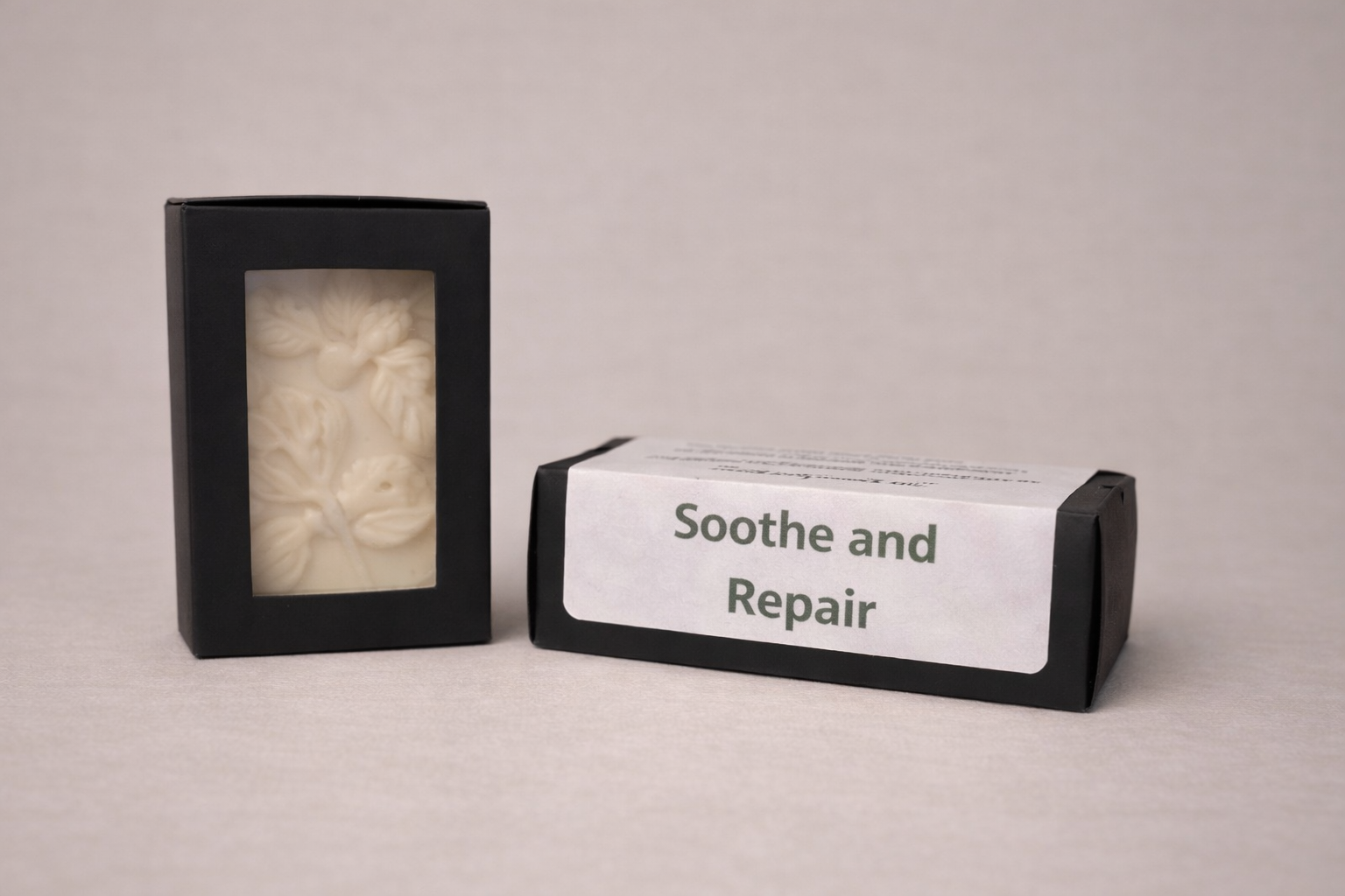 Soap in a black box on a neutral surface