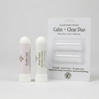 Calm & Clear duo with the Breathe Easy Nasal Inhaler and Inner Peace Inhaler out of the blister packaging.