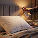 Deep Sleep Pillow Spray being misted onto a pillow